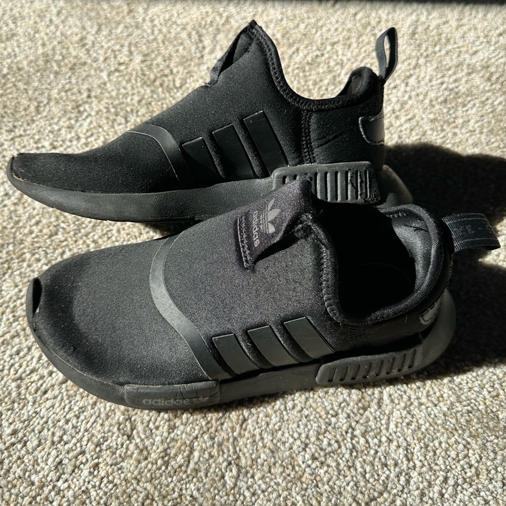 Adidas Kids Black Slip-On Sneakers